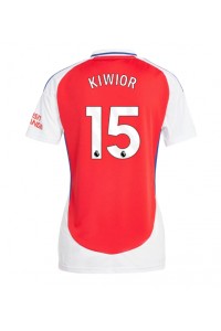 Arsenal Jakub Kiwior #15 Voetbaltruitje Thuis tenue Dames 2024-25 Korte Mouw